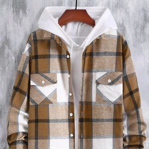 Brown Mens Shirt Jacket